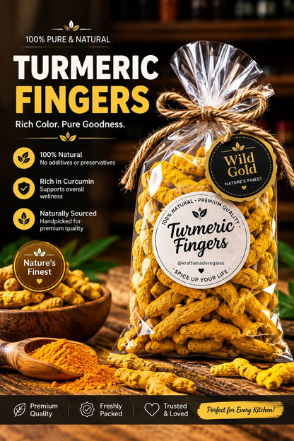 Wild Gold Premium Turmeric Fingers – 100% Pure & Natural