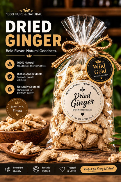 Wild Gold Premium Dried Ginger – 100% Pure & Natural