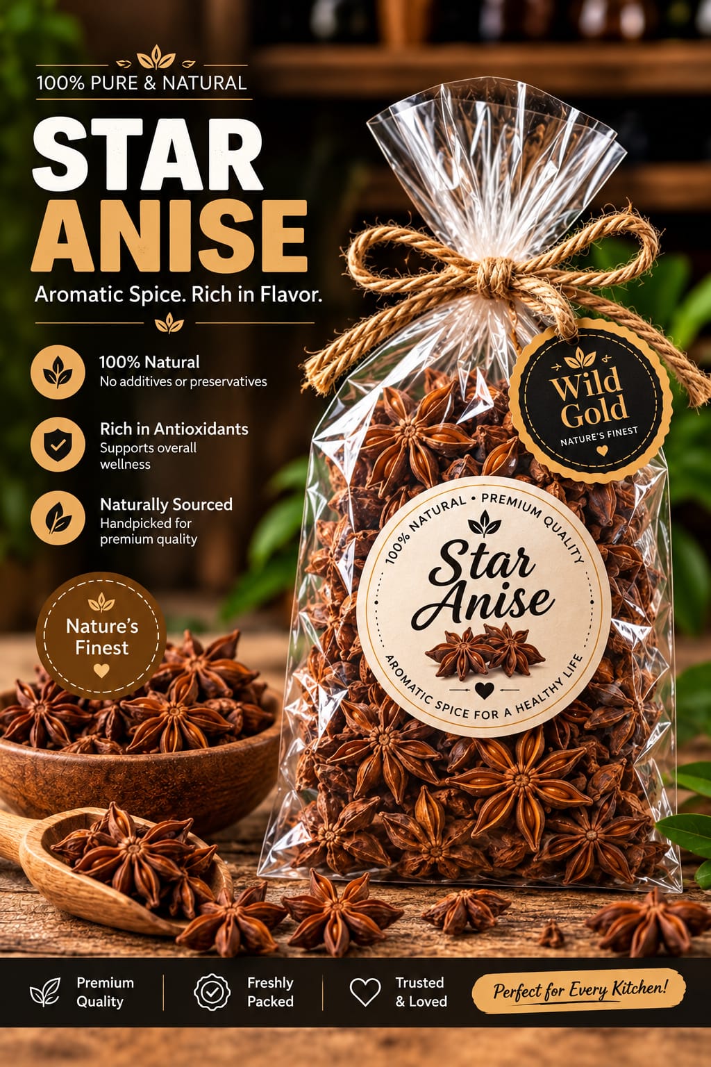 Wild Gold Premium Star Anise – 100% Pure & Natural